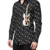 Black GOLD Instrument Embellished Shirt - Image 3