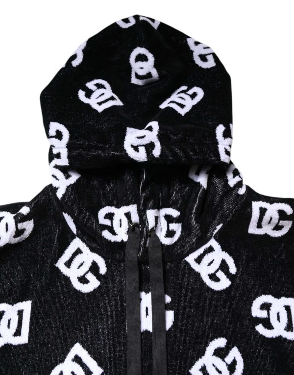 Black DG Cotton Hooded Sleeveless Sweater - Image 5