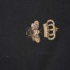 Black Bee Crown Embroidery Hooded Sweater - Image 6