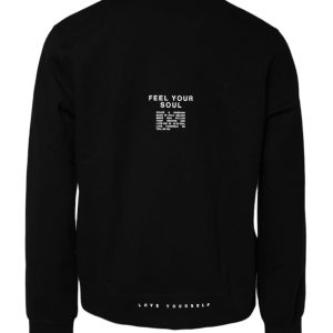 Black Cotton Logo Knitted Pullover Sweater