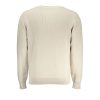 Beige Crew Neck Cotton Sweater with Logo Detail - Image 2