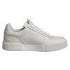 White Miami Leather Low Top Sneakers Shoes - Image 4
