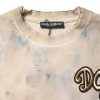 Beige Tie Dye DG Embroidery Cropped T-shirt - Image 5