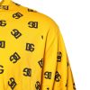 Yellow Cotton DG Logo Print Cropped T-shirt - Image 3