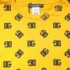 Yellow Cotton DG Logo Print Cropped T-shirt - Image 5
