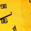 Yellow Cotton DG Logo Print Cropped T-shirt - Image 6