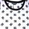 White Polyester Sleeveless DG Logo T-shirt - Image 5