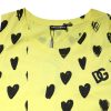 Yellow Cotton Sleeveless DG Heart T-shirt - Image 5