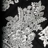 Black Floral Lace Short Sleeves Mini Dress - Image 5