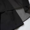 Black Tulle Pearl Sleeveless Long Gown Dress - Image 5