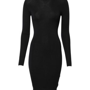 Black Long Sleeves Bodycon Sheath Dress