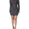 Black Embellished Nylon Bodycon Mini Dress - Image 2