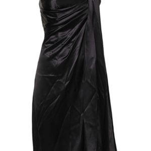 Black Strapless Sheath A-line Mini Dress