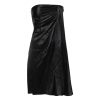 Black Strapless Sheath A-line Mini Dress - Image 5