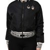 Black Nylon #DGFamily Full Zip Bomber Jacket - Image 2