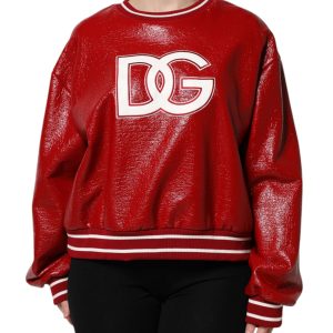Red Wool DGLogo Embroidery Pullover Sweater