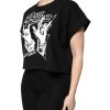 Black Cotton Printed Short Sleeves T-shirt - Image 3