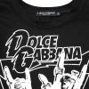 Black Cotton Printed Short Sleeves T-shirt - Image 6