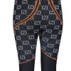 Black Polyamide All over Logo Leggings Pants - Image 3