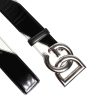 Black White Leather DG Metal Buckle Belt - Image 6