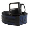 Black Blue DG Logo Silver Metal Buckle Belt - Image 2
