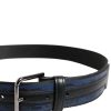 Black Blue DG Logo Silver Metal Buckle Belt - Image 4