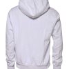 White Embossed Logo Hooded Sweatshirt Sweater - Image 3