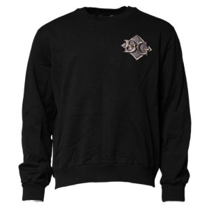 Black Logo Embroidery Sweatshirt Sweater