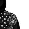 Black Bandana Hooded Sweatshirt Sweater - Image 3