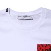 White Cotton Short Sleeves Crew Neck T-shirt - Image 5