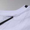 White Cotton Short Sleeves Crew Neck T-shirt - Image 8