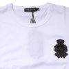White Cotton DG Crown Embroidery T-shirt - Image 5