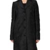 Black Single Breasted Trench Coat Jacket - Image 2