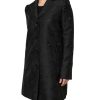 Black Single Breasted Trench Coat Jacket - Image 3