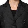 Black Single Breasted Trench Coat Jacket - Image 5