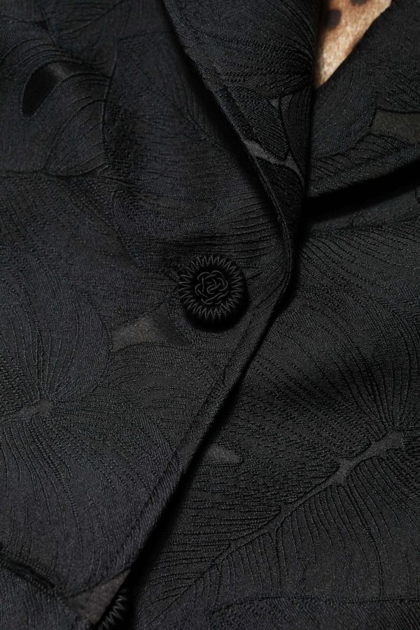 Black Single Breasted Trench Coat Jacket - Image 8