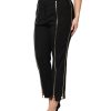 Black Wool High Waist Zipper Tapered Pants - Image 3