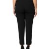 Black Wool High Waist Zipper Tapered Pants - Image 4