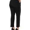 Black Wool High Waist Zipper Tapered Pants - Image 5