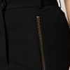 Black Wool High Waist Zipper Tapered Pants - Image 6