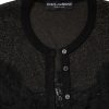 Black Viscose Lace Buttoned Cardigan Sweater - Image 7