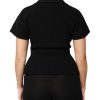 Black Wool Double Breasted Coat Jacket - Image 4