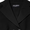 Black Wool Double Breasted Coat Jacket - Image 6