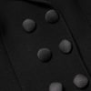 Black Wool Double Breasted Coat Jacket - Image 7