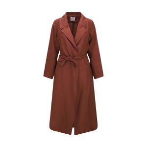 Belted linen Coat
