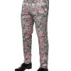 Multicolor Floral Jacquard Pants - Image 3