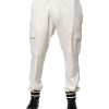 White Cotton Cargo Jogger Men Pants - Image 2
