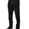 Black Cotton Dress Slim Formal Pants - Image 3
