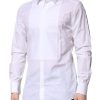 White Bib Cotton Poplin GOLD Formal Shirt - Image 3