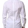 White Bib Cotton Poplin GOLD Formal Shirt - Image 4